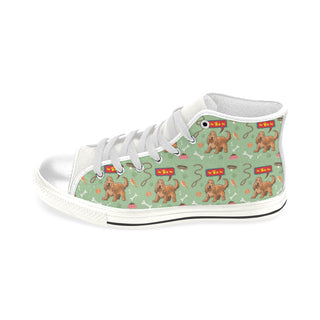 American Cocker Spaniel Pattern White Men’s Classic High Top Canvas Shoes - TeeAmazing