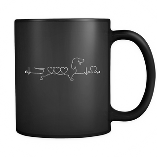 Dachshund Heartbeat Dog Mugs & Coffee Cups - Dachshund Coffee Mugs - TeeAmazing