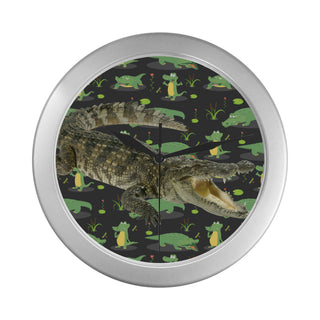 Alligator Silver Color Wall Clock - TeeAmazing