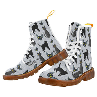 Bombay cat White Boots For Men - TeeAmazing