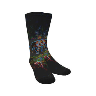 English Bulldog Glow Design 2 Trouser Socks - TeeAmazing