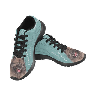 Keeshond Lover Black Sneakers Size 13-15 for Men - TeeAmazing