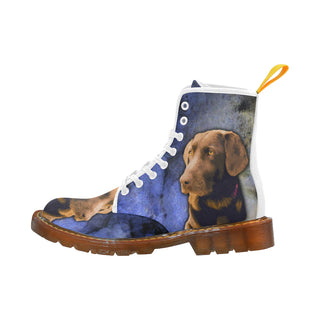 Labrador Retriever White Boots For Men - TeeAmazing