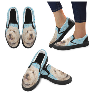 Labradoodle Black Women's Slip-on Canvas Shoes - TeeAmazing