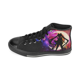 Sailor Moon Black High Top Canvas Shoes for Kid - TeeAmazing
