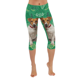 Jack Russell Terrier Lover Low Rise Capri Leggings (Invisible Stitch) (Model L08) - TeeAmazing