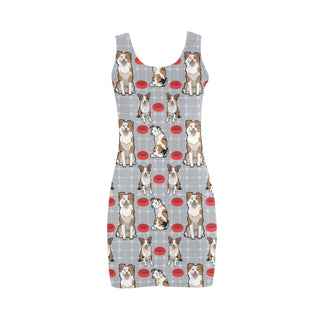 Australian shepherd Pattern Medea Vest Dress - TeeAmazing