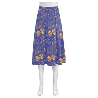 Book Pattern Mnemosyne Women's Crepe Skirt - TeeAmazing