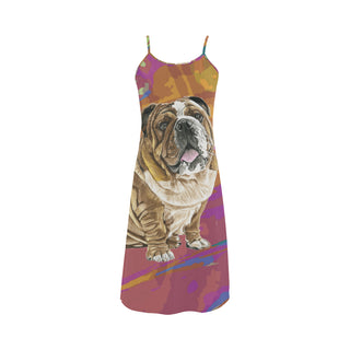 English Bulldog Water Colour No.2 Alcestis Slip Dress - TeeAmazing