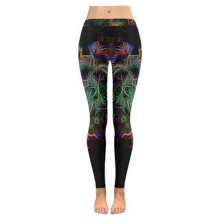 Scottish Terrier Glow Design 1 Low Rise Leggings (Invisible Stitch) (Model L05) - TeeAmazing