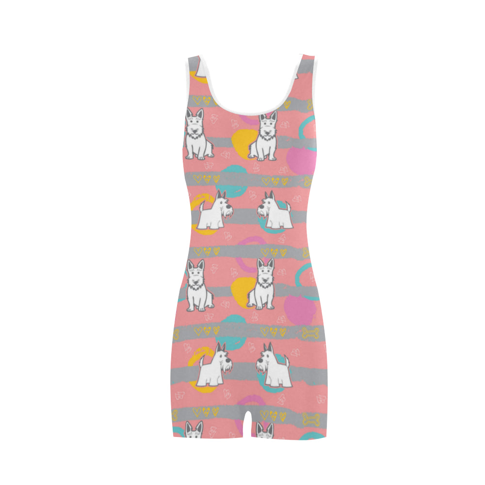 Scottish Terrier Pattern Classic One Piece Swimwear - TeeAmazing