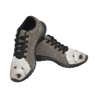 Old English Sheepdog Dog Black Sneakers Size 13-15 for Men - TeeAmazing