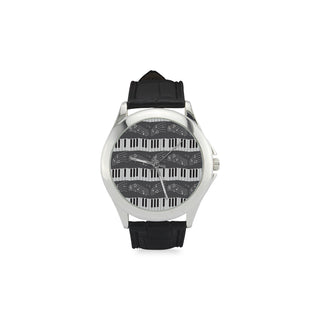 Piano Pattern Women's Classic Leather Strap Watch - TeeAmazing