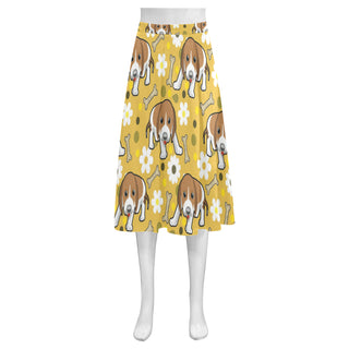 Beagle Mnemosyne Women's Crepe Skirt (Model D16) - TeeAmazing