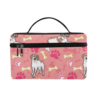 Brittany Spaniel Pattern Cosmetic Bag/Large - TeeAmazing
