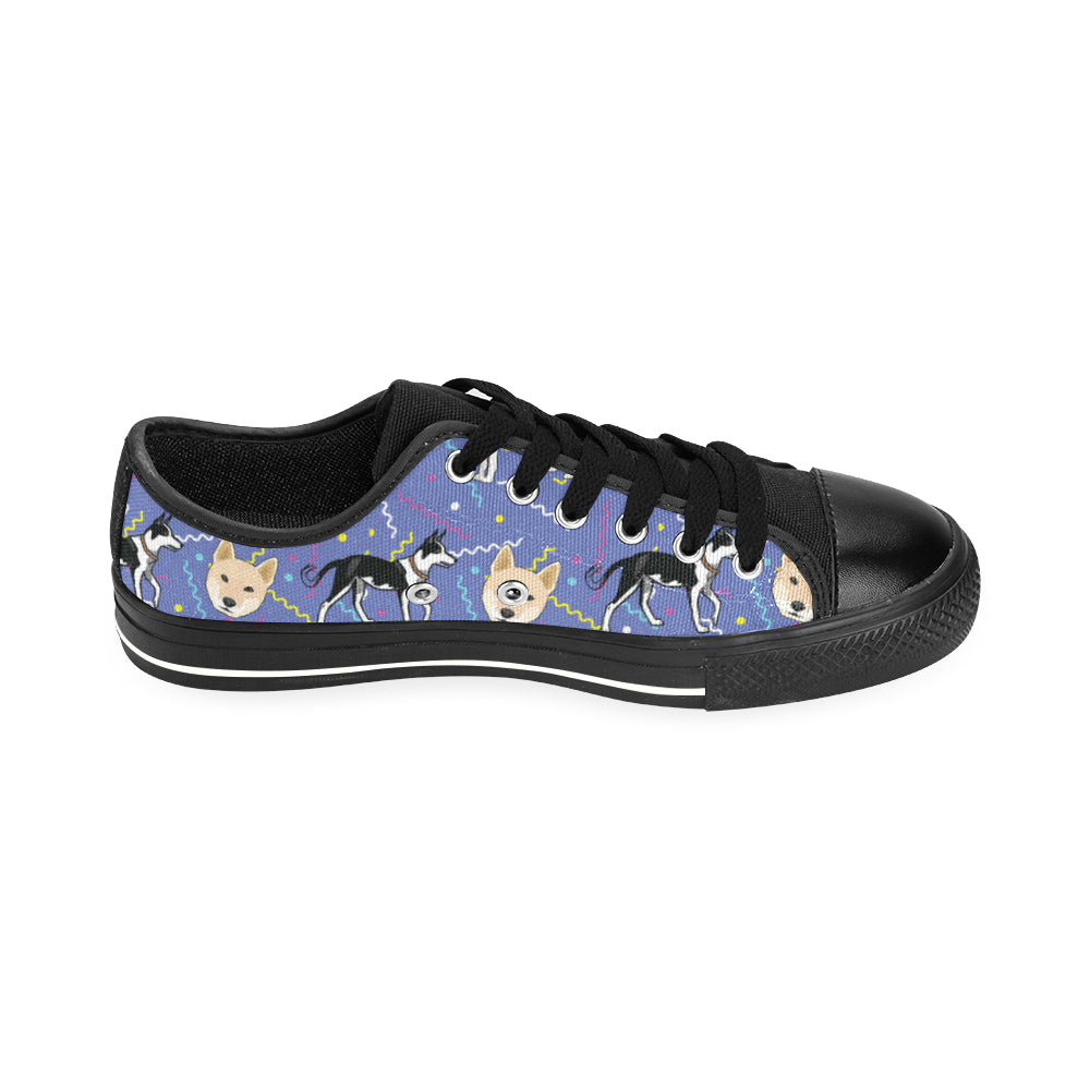 Canaan Dog Black Men's Classic Canvas Shoes/Large Size - TeeAmazing