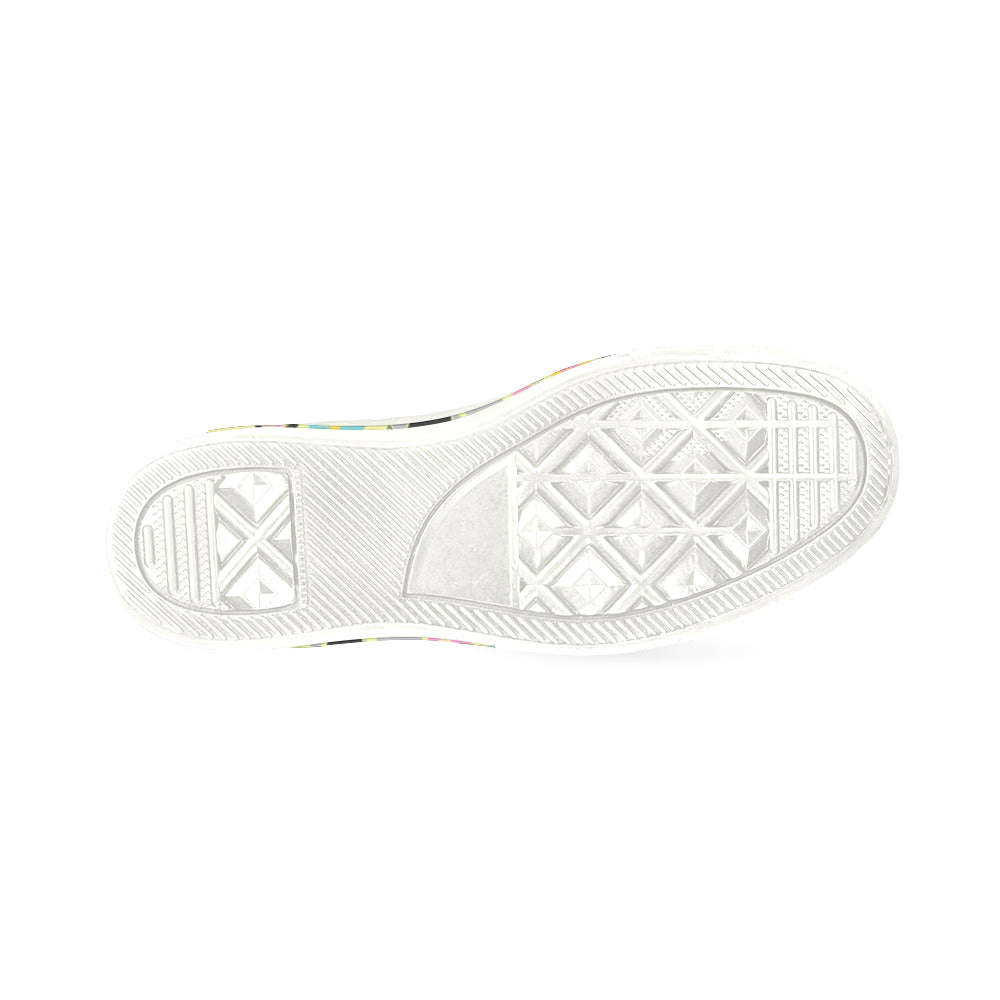 Boston Terrier Pattern White Women's Classic Canvas Shoes - TeeAmazing