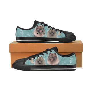 Keeshond Lover Black Men's Classic Canvas Shoes/Large Size - TeeAmazing