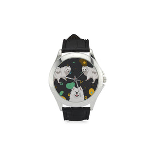 Samoyed Women's Classic Leather Strap Watch - TeeAmazing