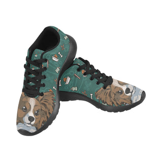 Papillon Dog Black Sneakers Size 13-15 for Men - TeeAmazing