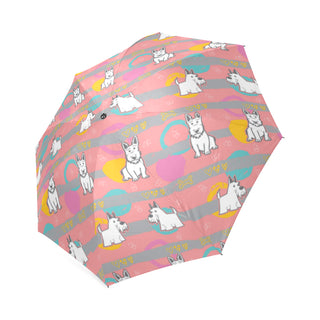 Scottish Terrier Pattern Foldable Umbrella - TeeAmazing