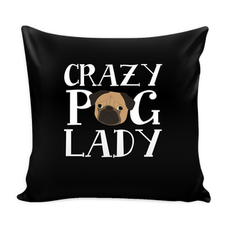 Crazy Pug Dog Pillow Cover - Pug Accessories - TeeAmazing