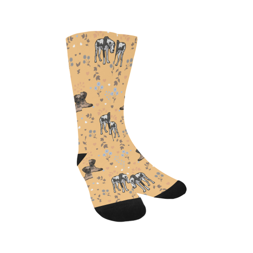 Great Dane Flower Trouser Socks - TeeAmazing