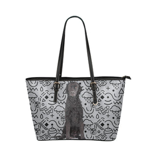 Curly Coated Retriever Leather Tote Bag/Small - TeeAmazing