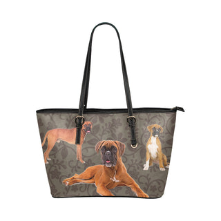 Boxer Lover Leather Tote Bag/Small - TeeAmazing