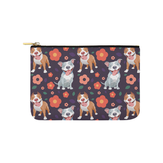 Pit bull Flower Carry-All Pouch 9.5''x6'' - TeeAmazing