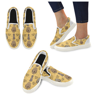 Australian Goldendoodle White Women's Slip-on Canvas Shoes - TeeAmazing