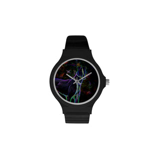 Greyhound Glow Design 3 Unisex Round Plastic Watch - TeeAmazing