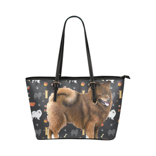 German Spitz Leather Tote Bag/Small - TeeAmazing