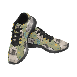 Shih Tzu Flower Black Sneakers Size 13-15 for Men - TeeAmazing