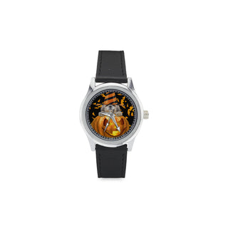 Shih Tzu Halloween Kid's Stainless Steel Leather Strap Watch - TeeAmazing