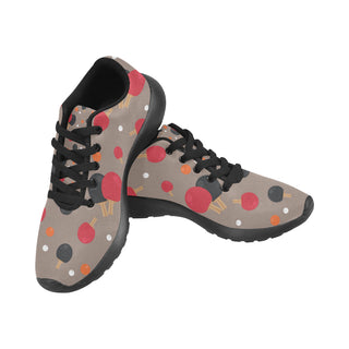 Ping Pong Pattern Black Sneakers Size 13-15 for Men - TeeAmazing