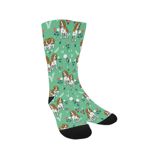 Beagle Flower Trouser Socks - TeeAmazing