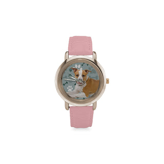 American Staffordshire Terrier Women's Rose Gold Leather Strap Watch - TeeAmazing