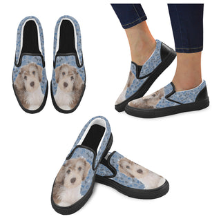 Schnoodle Dog Black Women's Slip-on Canvas Shoes - TeeAmazing