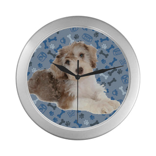 Schnoodle Dog Silver Color Wall Clock - TeeAmazing