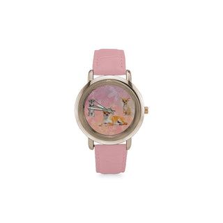 Chihuahua Lover Women's Rose Gold Leather Strap Watch - TeeAmazing