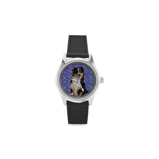 Australian Shepherd Kid's Stainless Steel Leather Strap Watch - TeeAmazing