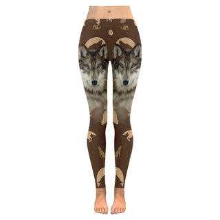 Wolf Lover Low Rise Leggings (Invisible Stitch) (Model L05) - TeeAmazing