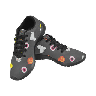 Halloween Pattern Black Sneakers Size 13-15 for Men - TeeAmazing