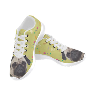 Pug White Sneakers Size 13-15 for Men - TeeAmazing