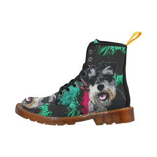 Miniature Schnauzer Painting Black Boots For Women - TeeAmazing