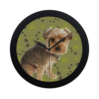 Yorkipoo Dog Black Circular Plastic Wall clock - TeeAmazing