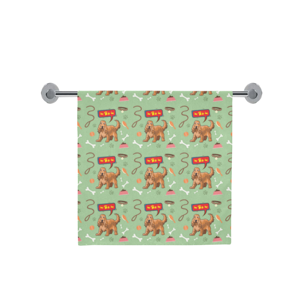 American Cocker Spaniel Pattern Bath Towel 30"x56" - TeeAmazing
