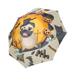 Pug Halloween Foldable Umbrella - TeeAmazing