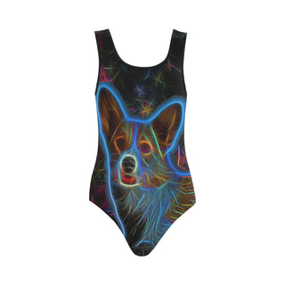 Corgi Glow Design 1 Vest One Piece Swimsuit - TeeAmazing